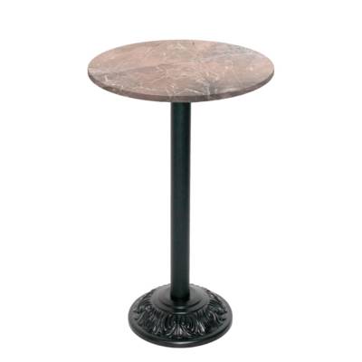 Mange-debout pied noir Ø60cm marbre grec - intérieur - RestooTab