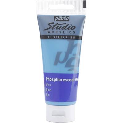 Liant Acrylique Peinture Studio Acrylics Phosphorescente Autoluminescente - Bleu 100 ml - PÉBÉO