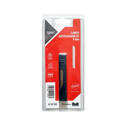 Distributeur de 10 lames autocassables 9 mm - Gedimat - DINAC