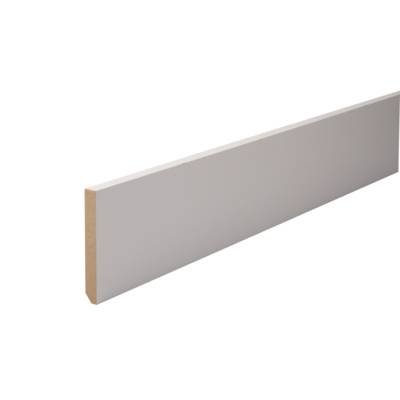 Plinthe MDF bord droit prépeinte blanche - 12 x 100 mm - Gedimat - SOTRINBOIS