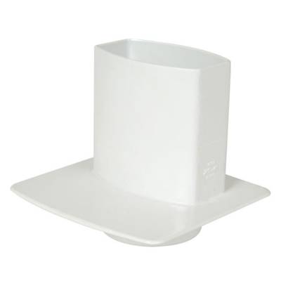 Pied de chute pour tube de gouttière NICOLL OVATION section 90x56mm coloris blanc - Gedimat