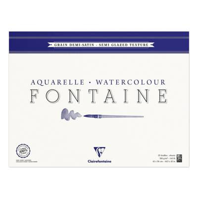 Bloc Fontaine de 25 feuilles 1/2 satiné 36x48 300g encollé 4 côtés