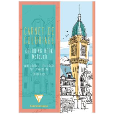 Carnet de coloriage pour adultes, 48P 21x29,7cm Villes - CLAIREFONTAINE