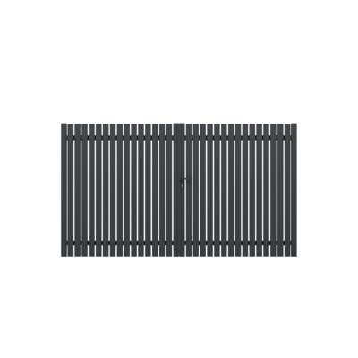 Portail battant HESTIA alu gris anthracite structuré - Gedimat - GARDEN GATE