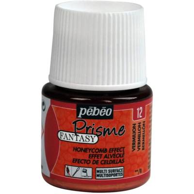 Flacon 45ml Peinture Fantasy Prisme à effet alvéolé VERMILLON - PÉBÉO