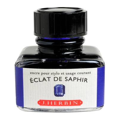 Encre traditionnelle à stylo en flacon "D" 30ml Éclat de saphir - HERBIN
