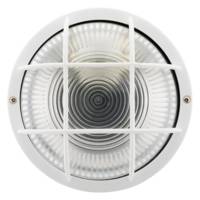 Hublot rond avec grille blanc - 100W - Gedimat