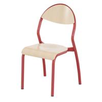 Chaise NUAGE assise et dossier bois Blueprotech® piètement époxy - T4 - Jaune RAL 1003 - Mobidecor