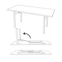 Table pliable Tambu 160x80cm chêne delano - intérieur - RestooTab