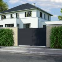 Portail battant MARGOT alu gris anthracite - Gedimat - GARDEN GATE