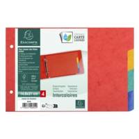 Intercalaires pour fiches bristol carte lustrée 225g 4 positions - A5 148x210mm