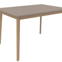 Table 120x80 4 pieds Wood - chant PVC - Piètement vernis naturel