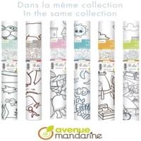 Rouleau de papier Affiche Graffy Roll pré-imprimée 5m x 35cm Ecosystème - AVENUE MANDARINE