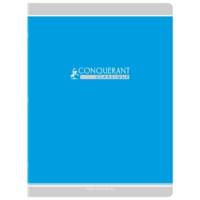 Cahier agrafé 24x32 cm 96P 90g grands carreaux coloris aléatoire - CONQUÉRANT