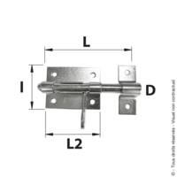 Verrou pistolet + gâche noire Ø12 mm - Gedimat - AFBAT