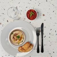 Plateau de table Ø70cm Terrazzo Cassata & laiton - RestooTab