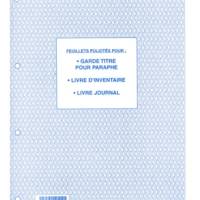Classeur Reliure INVENTAIRE / JOURNAL Titre Doré + 2 Recharges 50F (1051-4)