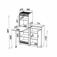 Meuble cafétéria compact à plateau – ArtProg