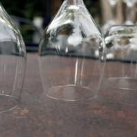 Table pied noir Ø70cm rouille roc - intérieur - RestooTab