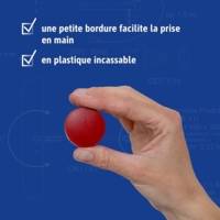 Lot de 2 Aimants Solid Ø 38 mm 2,5 kg puissance Rouge