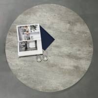 Table pied noir Ø80cm beton naturel - intérieur - RestooTab