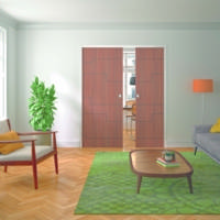Kit de transformation pour châssis double vantail Initial et Intégral avec habillage MDF enrobé blanc - Gedimat - DEYA