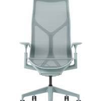 Fauteuil COSM haut dossier glacier Herman MILLER avec accoudoirs Leaf (feuille)