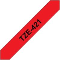 K7 Ruban Etiqueteuse TZe-421 - 9mm x 8m Noir sur Rouge