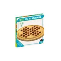 Jeu du Solitaire : plateau et pions en bois D 29cm