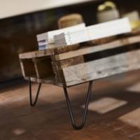 Pied de table 2 fils inclinés noir - 16cm - Gedimat - MOTTEZ