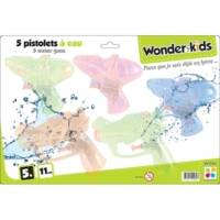 Lot de 5 Pistolets à Eau 11cm Colorés