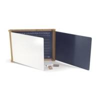 Tableau Mural Triptyque en Bois Ouvert 156x43 cm - Teinté Chene