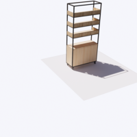 Bibliothèque 3 niveaux H2100