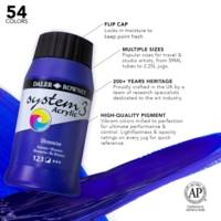 Flacon 500ml Peinture Acrylique System Bleu céruléum - DALER ROWNEY