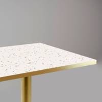 Plateau de table rectangle Terrazzo Cassata & laiton - RestooTab