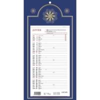Calendrier Mensuel Long sur plaque 20 x 38 cm Coloris Aléatoire