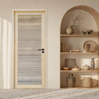 Bloc-porte à recouvrement MANOSQUE plaqué bois fraké brut Hui.88mm - 204 x 83 cm - Gedimat - ORAISON MENUISERIE