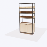 Bibliothèque 3 niveaux H2100