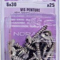 Vis penture tête ronde empreinte Torx matière inox A2 6 x 30 mm - Gedimat - NORAIL