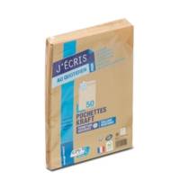 Paquet de 50 pochettes kraft brun C5 162x229 85 g/m² bande de protection - GPV