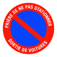 Disque de signalisation PVC stationnement interdit D170mm - Gedimat