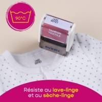 Tampon Textile Personnalisable 288 Caractères Resistant au lavage