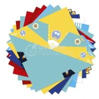 Boîte Créative ORIGAMI - 40 feuilles 15x15cm à Motifs Avions - AVENUE MANDARINE