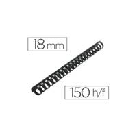 Boîte 50 Anneaux Plastique à Relier Capacité 150f 18mm Noir