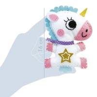 Kit Créatif Couture Enfant - Porte-clé Mini Couz'IN Olympe la licorne - Blanc - AVENUE MANDARINE