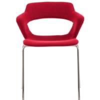 Chaise KAOMA coque plastique assise et dossier recouverts de tissu
