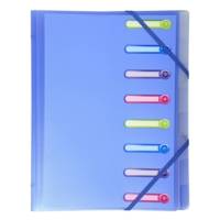 Trieur Polypropylène 3 Rabats Chromaline 8 compartiments Coloris Aléatoire