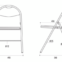 Chaise pliante FLORENCE tissu diabolo - Chaise  - Mobilier scolaire