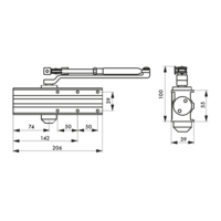 Ferme porte design hydraulique reversible argent avec bras standard - Gedimat - THIRARD