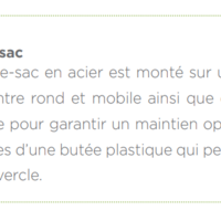 Corbeille urbaine 95 L simple flux porte sac contemporaine Evolution couleur gris